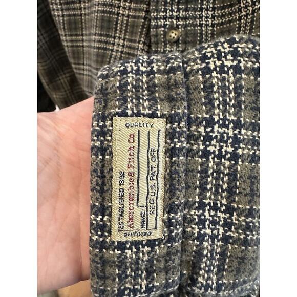VTG Abercrombie Fitch Shirt Mens M 90s Tartan Plaid ButtonDown Gorpcore Outdoor - Picture 5 of 7
